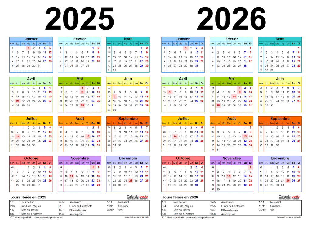 CALENDIER SAISON 2025-2026